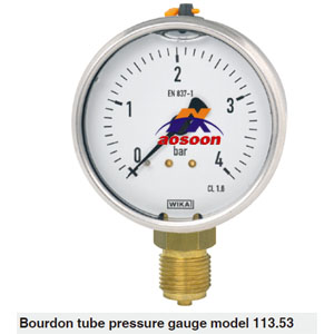 德国wika 113.53波登管压力表 德国威卡113.53压力表