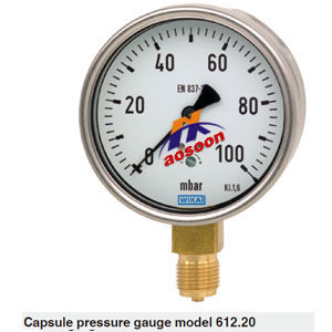 德国wika威卡 612.20.100膜盒式压力表
